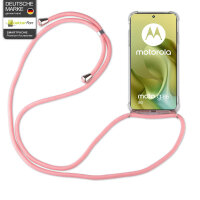Handykett für Motorola Moto G86 5G Hülle mit Kordel Handyhülle mit Band in Rosa