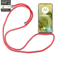 Handykett für Motorola Moto G86 5G Hülle mit Kordel Handyhülle mit Band in Rot