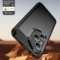 Carbon Hülle für Honor 400 Pro Handyhülle Back Cover Handy Tasche Bumper in Schwarz
