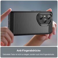 Carbon Hülle für Honor 400 Pro Handyhülle Back Cover Handy Tasche Bumper in Schwarz