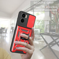 Outdoor Panzer Hülle für Motorola Moto G05 / E15 Handyhülle mit Kameraschutz Ringhalter in Rot