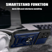 Outdoor Panzer Hülle für Motorola Moto G56 Handyhülle mit Kameraschutz Ringhalter in Blau