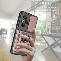 Outdoor Panzer Hülle für Honor 400 Pro Handyhülle mit Slide Kameraschutz Ringhalter in Rosegold
