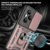 Outdoor Panzer Hülle für Honor 400 Pro Handyhülle mit Slide Kameraschutz Ringhalter in Rosegold