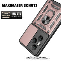 Outdoor Panzer Hülle für Honor 400 Pro Handyhülle mit Slide Kameraschutz Ringhalter in Rosegold