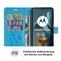 Hülle für Motorola Moto G05 / Moto E15 Handyhülle mit [Standfunktion][Kartenfächern] in Blau