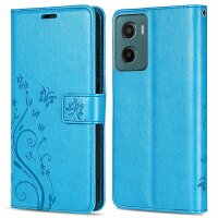 Hülle für Motorola Moto G05 / Moto E15 Handyhülle mit [Standfunktion][Kartenfächern] in Blau