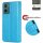 Hülle für Motorola Moto G05 / Moto E15 Handyhülle mit [Standfunktion][Kartenfächern] in Blau