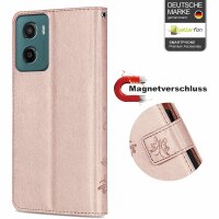 Hülle für Motorola Moto G05 / Moto E15 Handyhülle mit [Standfunktion][Kartenfächern] in Rosegold