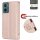 Hülle für Motorola Moto G05 / Moto E15 Handyhülle mit [Standfunktion][Kartenfächern] in Rosegold