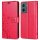 Hülle für Motorola Moto G05 / Moto E15 Handyhülle mit [Standfunktion][Kartenfächern] in Rot