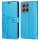 Hülle für Motorola Moto G15 / G15 Power Handyhülle mit [Standfunktion][Kartenfächern] in Blau
