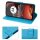 Hülle für Motorola Moto G15 / G15 Power Handyhülle mit [Standfunktion][Kartenfächern] in Blau