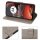 Hülle für Motorola Moto G15 / G15 Power Handyhülle mit [Standfunktion][Kartenfächern] in Grau