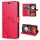 Hülle für Motorola Moto G15 / G15 Power Handyhülle mit [Standfunktion][Kartenfächern] in Rot