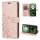 Hülle für Motorola Moto G35 Handyhülle mit [Standfunktion][Kartenfächern] in Rosegold