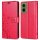 Hülle für Motorola Moto G35 Handyhülle mit [Standfunktion][Kartenfächern] in Rot