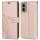 Hülle für Motorola Moto G55 Handyhülle mit [Standfunktion][Kartenfächern] in Rosegold