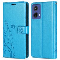 Hülle für Motorola Moto G85 Handyhülle mit [Standfunktion][Kartenfächern] in Blau