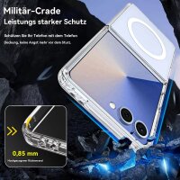 Handyhülle mit integrierter Magnet für Samsung Galaxy Z Flip 6 / Z Flip 7 FE Handyhülle Bumper Transparent