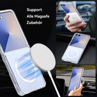 Handyhülle mit integrierter Magnet für Samsung Galaxy Z Flip 6 / Z Flip 7 FE Handyhülle Bumper Transparent