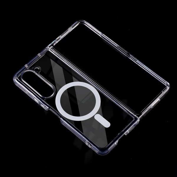 Handyhülle mit integrierter Magnet für Samsung Galaxy Z Fold 5 Handyhülle Bumper Transparent