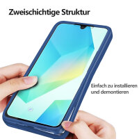 360° Hülle für Samsung Galaxy A16 / A17, 360 Grad Handyhülle mit Integriertem Displayschutz in Blau