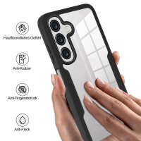 360° Hülle für Samsung Galaxy A16 / A17, 360 Grad Handyhülle mit Integriertem Displayschutz in Schwarz