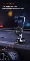 Handyhalterung Auto Magnet für Magnetische Autohalterung, Vakuum Saugnapf Handy Halterung Auto in Weiss