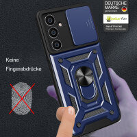 Outdoor Panzer Hülle für Samsung Galaxy A17 mit Kameraschutz Ringhalter Bumper in Blau