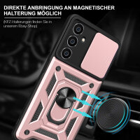 Outdoor Panzer Hülle für Samsung Galaxy A17 mit Kameraschutz Ringhalter Bumper in Rosegold