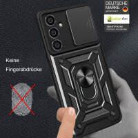 Outdoor Panzer Hülle für Samsung Galaxy A17 mit Kameraschutz Ringhalter Bumper in Schwarz