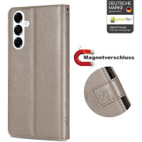 Handy Tasche für Samsung Galaxy A17 5G Hülle Handyhülle Klapphülle Wallet Case in Grau