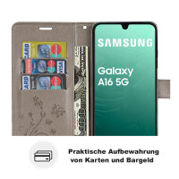 Handy Tasche für Samsung Galaxy A17 5G Hülle Handyhülle Klapphülle Wallet Case in Grau