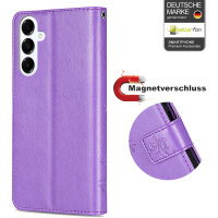 Handy Tasche für Samsung Galaxy A17 5G Hülle Handyhülle Klapphülle Wallet Case in Lila
