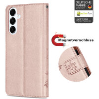 Handy Tasche für Samsung Galaxy A17 5G Hülle Handyhülle Klapphülle Wallet Case in Rosegold