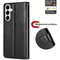 Handy Tasche für Samsung Galaxy A17 5G Hülle Handyhülle Klapphülle Wallet Case in Schwarz