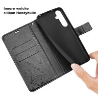 Handy Tasche für Samsung Galaxy A17 5G Hülle Handyhülle Klapphülle Wallet Case in Schwarz
