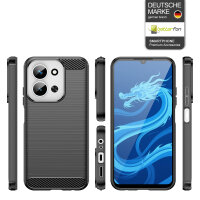 Hülle für Xiaomi Redmi 15C (173cm) Carbon Backcover Handyhülle Outdoor Stoßfeste Handy Tasche Schwarz