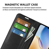 Handy Tasche für ZTE Blade A56 Handyhülle Flip Cover Wallet Case Hülle Etui Schwarz