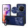 Outdoor Panzer Hülle für ZTE Blade V70 Max Handyhülle mit Slide Kameraschutz Ringhalter Bumper in Blau