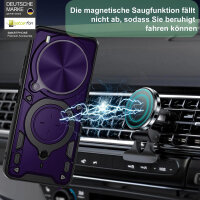 Outdoor Panzer Hülle für ZTE Blade V70 Max Handyhülle mit Slide Kameraschutz Ringhalter Bumper in Lila