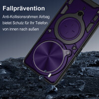 Outdoor Panzer Hülle für ZTE Blade V70 Max Handyhülle mit Slide Kameraschutz Ringhalter Bumper in Lila