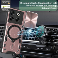 Outdoor Panzer Hülle für ZTE Blade V70 Handyhülle mit Slide Kameraschutz Ringhalter Bumper in Rosegold