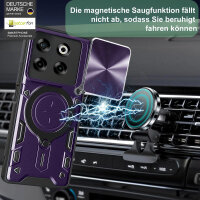 Outdoor Panzer Hülle für ZTE Blade V70 Handyhülle mit Slide Kameraschutz Ringhalter Bumper in Lila