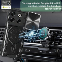 Outdoor Panzer Hülle für ZTE Blade V70 Handyhülle mit Slide Kameraschutz Ringhalter Bumper in Schwarz