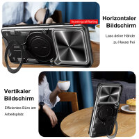 Outdoor Panzer Hülle für ZTE Blade V70 Handyhülle mit Slide Kameraschutz Ringhalter Bumper in Schwarz
