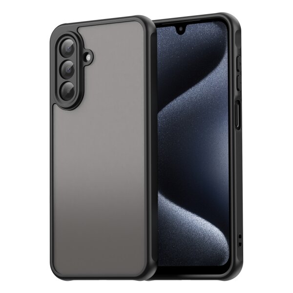 Handyhülle für Samsung Galaxy A17 5G Stoßfest Matt Back Cover Schwarz
