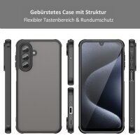 Handyhülle für Samsung Galaxy A17 5G Stoßfest Matt Back Cover Schwarz