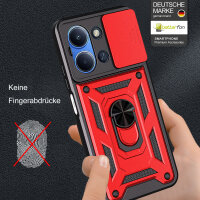 Outdoor Panzer Hülle für Xiaomi Redmi 15C (173cm) Handyhülle Kameraschutz Ringhalter in Rot